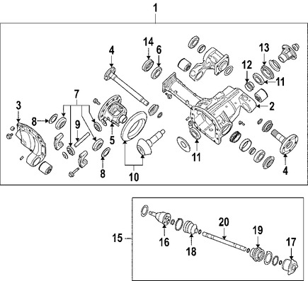 Foto de Rodamiento de Eje Propulsor Original para Infiniti QX56 Marca NISSAN Nmero de Parte 432158S110