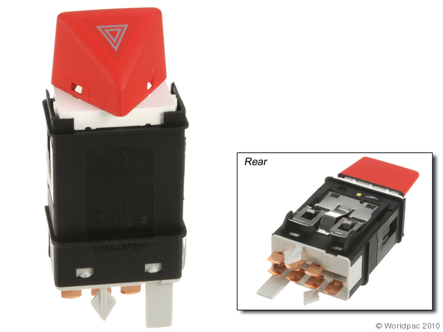 Foto de Interruptor de Luz de Emergencia para Volkswagen Beetle Volkswagen EuroVan Marca Genuine Nmero de Parte W0133-1842540