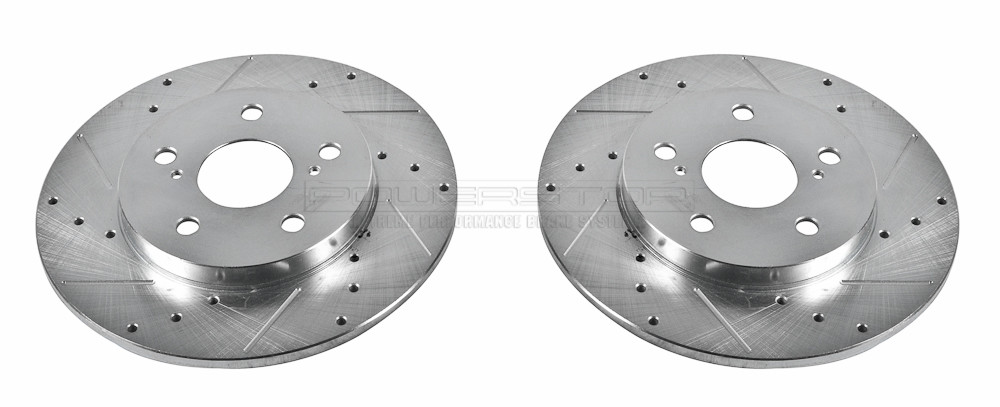 Foto de Conjunto de Rotor del Disco de Freno Extreme Performance Drilled & Slotted Rotors para Pontiac Vibe Toyota Matrix Scion xB Marca POWER STOP Nmero de Parte JBR1364XPR