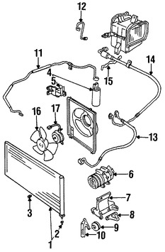 Foto de Motor de Ventilador de Condensador Aire Acondicionado Original para Subaru Legacy Marca SUBARU Nmero de Parte 73042AA001