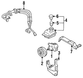 Foto de Manguera de Presin Direccin hidrulica Original para Subaru Legacy Marca SUBARU Nmero de Parte 34610AA171