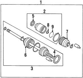 Foto de Eje de Homocintica Original para Subaru Legacy Subaru Forester Subaru Impreza Marca SUBARU Nmero de Parte 28021AC171