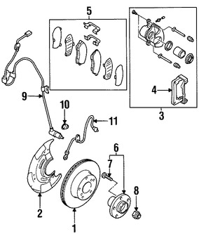 Foto de Manguera de freno hidrulico Original para Subaru Outback Subaru Baja Subaru Legacy Marca SUBARU Nmero de Parte 26540AE03A