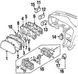 Foto de Interruptor de Luz anti-niebla Original para Subaru Legacy Subaru Outback Subaru Baja Marca SUBARU Nmero de Parte 83001AE09B