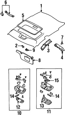 Foto de Interruptor del Techo Corredizo Original para Subaru Legacy Subaru Outback Subaru Impreza Subaru Baja Marca SUBARU Nmero de Parte 83341AE000