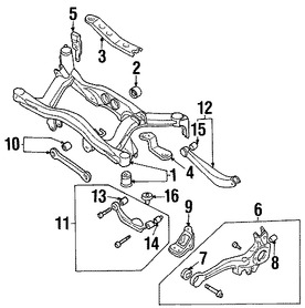 Foto de Buje del Brazo de Control de la Suspensin Original para Subaru Legacy Subaru Outback Subaru Baja Marca SUBARU Nmero de Parte 20254AE01A