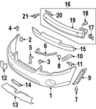 Foto de Absorbedor de impacto de gomaespuma del parachoque Original para Subaru Outback 2005 2006 2007 Subaru Legacy 2007 Marca SUBARU Nmero de Parte 57705AG05B