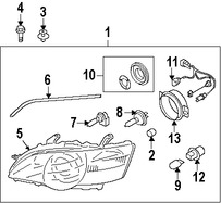 Foto de Portabombilla del Faro Original para Subaru Legacy 2005 2006 2007 Subaru Outback 2005 2006 2007 Marca SUBARU Nmero de Parte 84930AG000