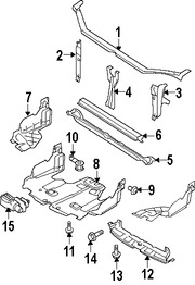 Foto de Barra sujecin soporte del radiador Original para Subaru Legacy Subaru Outback Marca SUBARU Nmero de Parte 51231AG00A9P