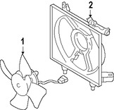 Foto de Ventilador del Condesador del Aire Acondicionado Original para Subaru Legacy Subaru Outback Marca SUBARU Nmero de Parte 73310AG04A