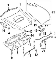 Foto de Cerrojo del capo Original para Subaru Legacy 2005 2006 2007 Subaru Outback 2005 2006 2007 Marca SUBARU Nmero de Parte 57310AG010