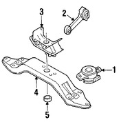 Foto de Montura del motor Original para Subaru Legacy Subaru Outback Marca SUBARU Nmero de Parte 41022AG00B