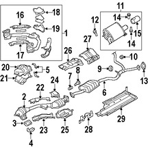 Foto de Tubo de Escape Original para Subaru Outback 2005 Marca SUBARU Nmero de Parte 44299AG00A