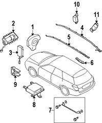 Foto de Sensor de impacto del Air Bag Original para Subaru Legacy 2005 2006 2007 Subaru Outback 2005 2006 2007 Marca SUBARU Nmero de Parte 98236AG03A