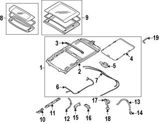 Foto de Cristal del Techo Corredizo Original para Subaru Legacy Subaru Outback Marca SUBARU Nmero de Parte 65407AG03A