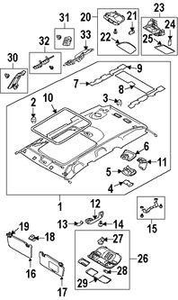 Foto de Interruptor del Techo Corredizo Original para Subaru Legacy 2005 Subaru Outback 2005 Marca SUBARU Nmero de Parte 83341AG010OR