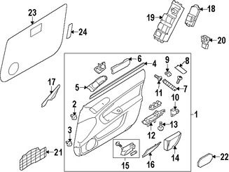 Foto de Switch de Bloqueo de la Perta Original para Subaru Legacy Subaru Outback Marca SUBARU Nmero de Parte 83073AG00A