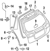 Foto de Motor Accionadro de Cerradura del Baul Original para Subaru Legacy Subaru Outback Marca SUBARU Nmero de Parte 63032AG00B