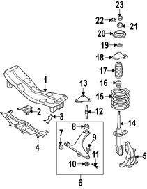 Foto de Soporte / Compacto del motor Original para Subaru Outback Subaru Legacy Marca SUBARU Nmero de Parte 20101AG01B