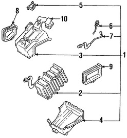 Foto de Recipiente del nucleo del evaporador del aire acon Original para Subaru Loyale 1990 1991 1992 1993 1994 Marca SUBARU Nmero de Parte 73058GA061