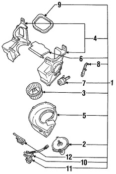 Foto de Motor del ventilador HVAC Original para Subaru DL Subaru GL Subaru RX Subaru GL-10 Subaru Loyale Subaru XT Marca SUBARU Nmero de Parte 72073GA170