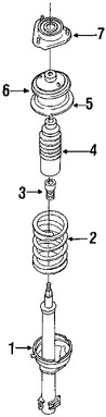 Foto de Puntal de suspensin Original para Subaru Loyale 1990 1991 1992 1993 1994 Marca SUBARU Nmero de Parte 21032GA771