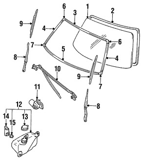 Foto de Brazo de Limpiaparabrisas Original para Subaru DL Subaru GL Subaru GL-10 Subaru RX Subaru Loyale Marca SUBARU Nmero de Parte 86532GA631