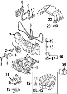 Foto de Polea del cigueal Original para Subaru Legacy Subaru Outback Subaru Tribeca Marca SUBARU Nmero de Parte 12305AA310