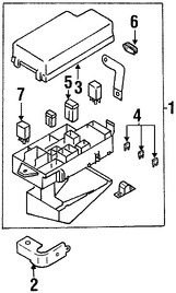 Foto de Caja de Fusibles Original para Subaru Baja Subaru Legacy Subaru Outback Marca SUBARU Nmero de Parte 82243AE07B