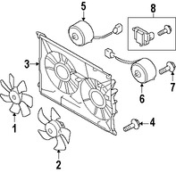 Foto de Aspa del ventilador de enfriamiento del motor Original para Subaru Tribeca Subaru Legacy Subaru Outback Marca SUBARU Nmero de Parte 45121XA00A