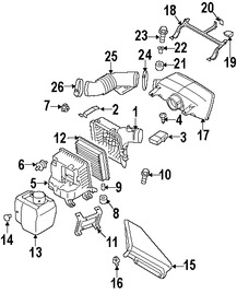 Foto de Manguera de Admisin de Aire del motor Original para Subaru B9 Tribeca Subaru Tribeca Marca SUBARU Nmero de Parte 14457AA47A