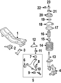 Foto de Puntal de suspensin Original para Subaru B9 Tribeca 2007 Subaru Tribeca 2008 2009 Marca SUBARU Nmero de Parte 20319XA00A