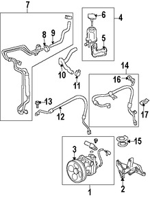 Foto de Bomba de Direccin Asistida Original para Subaru Tribeca Marca SUBARU Nmero de Parte 34430XA0119L