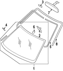 Foto de Espejo retrovisor interior Original para Subaru B9 Tribeca Subaru Tribeca Marca SUBARU Nmero de Parte 92021XA02B