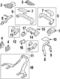 Foto de Ducto de Aire del Panel de Instrumentos Original para Subaru B9 Tribeca Subaru Tribeca Marca SUBARU Nmero de Parte 66101XA01A