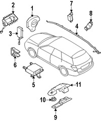 Foto de Sensor de impacto del Air Bag Original para Subaru B9 Tribeca 2006 2007 Subaru Tribeca 2008 2009 Marca SUBARU Nmero de Parte 98236XA01A