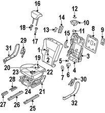 Foto de Reposacabezas Original para Subaru Tribeca 2008 2009 Marca SUBARU Nmero de Parte 64261XA20AMW