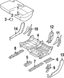 Foto de Cobertor de bisagra de asiento Original para Subaru B9 Tribeca Subaru Tribeca Marca SUBARU Nmero de Parte 64315XA13AMW