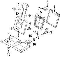 Foto de Cojin de respaldo de Asiento Original para Subaru B9 Tribeca 2006 2007 Subaru Tribeca 2008 2009 2010 2011 Marca SUBARU Nmero de Parte 64530XA01A