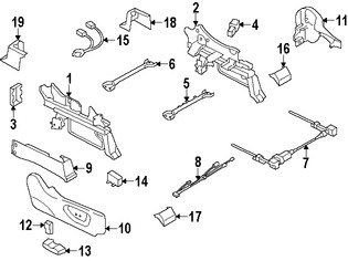 Foto de Cubierta del Mecanismo de Ajuste de Reclinacion de Asiento Original para Subaru B9 Tribeca Subaru Tribeca Marca SUBARU Nmero de Parte 64115XA08AMW