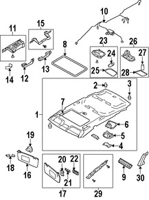 Foto de Parasol / Visera Original para Subaru B9 Tribeca Subaru Tribeca Marca SUBARU Nmero de Parte 92011XA03BMV