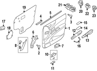 Foto de Panel Interior de Puerta Original para Subaru B9 Tribeca Subaru Tribeca Marca SUBARU Nmero de Parte 94216XA01AER