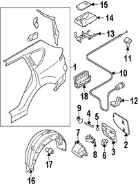 Foto de Panel Lateral Trasero Original para Subaru Tribeca Marca SUBARU Nmero de Parte 51439XA02A9P