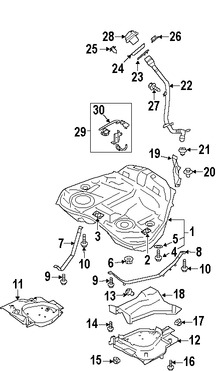 Foto de Sensor de Presin de Combustible Original para Subaru B9 Tribeca Subaru Tribeca Marca SUBARU Nmero de Parte 22627AA39A