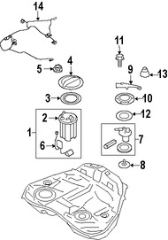 Foto de Unidad Emisora del Tanque de Combustible Original para Subaru B9 Tribeca Subaru Tribeca Subaru Legacy Subaru Outback Marca SUBARU Nmero de Parte 42081AG03A