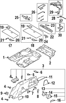 Foto de Panel posterior de Asiento Original para Subaru B9 Tribeca 2006 2007 Subaru Tribeca 2008 2009 Marca SUBARU Nmero de Parte 95065XA01AMW