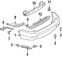 Foto de Cubierta del parachoques Original para Subaru Tribeca Marca SUBARU Nmero de Parte 57704XA04A