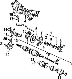 Foto de Cubierta de Polvo de Frenos Original para Subaru DL Subaru GL Subaru GL-10 Subaru RX Subaru Loyale Subaru XT Marca SUBARU Nmero de Parte 25143GA170