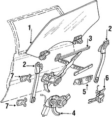 Foto de Regulador de Vidrio Automatico Original para Subaru Marca SUBARU Nmero de Parte 62110GA521