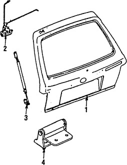 Foto de Soporte Elevacin Puerta Trasera Original para Subaru DL Subaru GL Subaru GL-10 Subaru Loyale Marca SUBARU Nmero de Parte 60107GA390